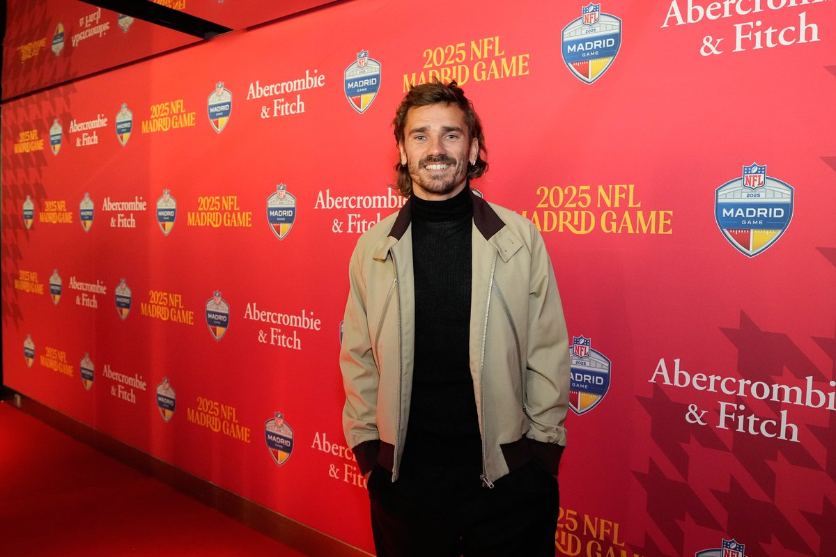 NFL马德里海外赛，格列兹曼、吕迪格、阿森西奥等到场观战